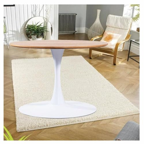Moderner Runder Esstisch, 60/70/80 cm, Farbige MDF-Platte, Kleine Küche, Esszimmer, Mid-Century-Möbel, Tulpensockel for 2 Bis 4 Personen(B,80X80X73CM)