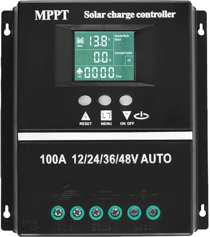 Fyeme 100A MPPT Solarregler 12V/24V/36V/48V mit USB-Ladeanschlüssen für Lithiumbatterien