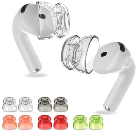 Ohrstöpsel für AirPods 4 (2024), weiche Silikon-Ohrstöpsel, kompatibel mit AirPods 4. Generation, kompatibel mit AirPods der 4. Generation, 5 Farben, 5 Paar