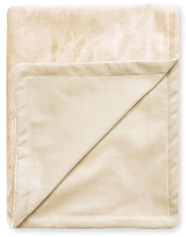 4L Textil Hundedecke flauschig für kleine Hunde und Katzen Katzendecke Hundedecke für unterwegs Kuscheldecke Hund Katzen Kuscheldecke Hundedecke Sofaschutz waschbar beige 60x40