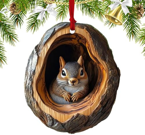 Tier-Weihnachtsschmuck – Feiertagsdekorationen mit Tiermotiven, handgefertigte Harz-Figuren | Niedliche Tier-Weihnachtsbaumschmuck, lustige und festliche Dekoration für Weihnachten, Zuhause, Büro