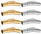 Sixfolo 8 Stück Lederband Verschluss 4mm Armband Verschlüsse Edelstahl Bajonettverschluss Schmuck Leder Endkappen Verschluss für Dünnes Leder Seil Schnur Halskette Armbänder Herstellung (Gold Silber)