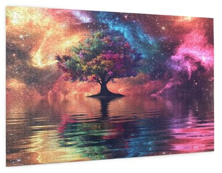 Puzzle 3000 Pezzi Fantastico Puzzle Adulti Albero Della Vita Pattern con Confezione Regalo, Fai Da Te Puzzles di Legno Giochi Casual Gioco di Abilità per Tutta la Famiglia, Home Decor 81x122cm -2156Y