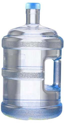 Botella dispensadora de agua de 5 L/3 L, contenedor de agua pura para camping, barril de agua mineral, contenedor de agua pura portátil con asa (azul 3 L (1 persona))