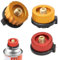 Set di 3 adattatori per fornelli da campeggio, adattatori di ricarica per bombole di gas, adattatore di ricarica per campeggio, escursionismo e viaggi, materiale in acciaio inossidabile, 4,1 cm x 3,5