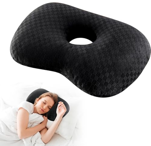 Mineup Piercing Ear Hole Pillows, Piercing Kissen mit Loch, Piercing Kissen Ohr, Ohrkissen für Ohr gegen Ohrenschmerzen, Donut Kissens Zur Linderung Von Ohrenschmerzen Und Nackenstütze