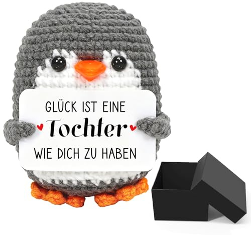 Montrestar Mini Pinguin Geschenke für Tochter, Kindertag, Beste Tochter Geburtstags Geschenke von Mama Papa, Pocket Hug Pinguin Puppe, Kinder Geschenk für Weihnachten Silvester Oster Adventskalender