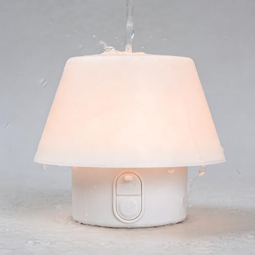 GCSOAR Mini IP64 Duschlampe - Wasserdichte Badezimmerlampe Warmes Nachtlicht Wiederaufladbare Tischlampe Schnurloses Licht für Dusche Badezimmer Badewanne