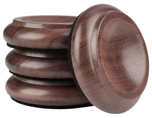 Tuidzljd 4pcs Piano Caster Cups 4 Pcs Solid Wood Upright Piano Caster Cups with Non-Slip & Anti-Noise Foam for Hardwood Floor for Hardwood Floor Protectors