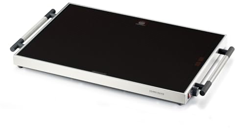 ROMMELSBACHER Warmhalteplatte WPR 405/E - Made in Germany, Sicherheits-Floatglas, stufenlos regelbar von 40 °C bis 105 °C, Warmhaltefläche 61 x 41 cm, für Behälter 1/1 GN Format