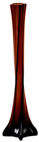 Twist Marron Tige Vase en verre – Vase de couleur de qualité et gamme de fleurs 40 cm