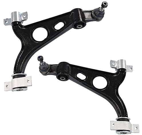 BESTPRICE 2x Querlenker Vorderachse vorne unten links & rechts mit Lagerbuchse und Traggelenk Kompatibel mit ALFA ROMEO 147 (937_), 156 (932_), 156 Sportwagon (932_), GT (937_)