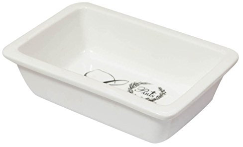 Biscottini Porta saponetta Bagno in Porcellana | Svuotatasche Ingresso 14x4x9,8 cm | Porta Sapone Bagno e Cucina | Vassoio portaoggetti da Ingresso