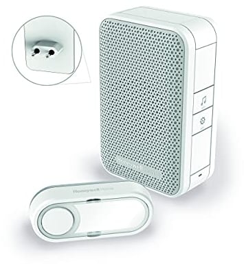 Carillon sans fil enfichable Honeywell Home DC311SP2 série 3 avec bouton-poussoir (blanc)