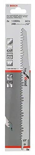 Bosch Professional 100 pz. di lame per sega universale S 1531 L Top for Wood (per legno, 240 x 19 x 1,5 mm, accessorio per sega universale)