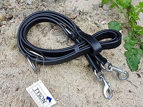 Hunde Lederleine Führleine Schwarz Große Hunde 2,10 Meter Kräftig Hundeleine Leine Leder