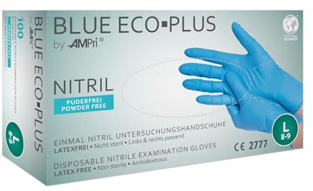 Einmalhandschuhe Ampri aus Nitril Blue Eco-Plus blau S