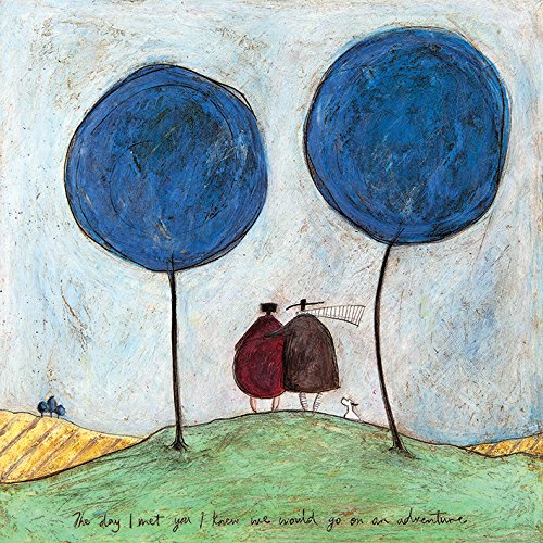 Sam Toft Leinwanddruck, Baumwolle, Mehrfarbig, 30 x 30 cm