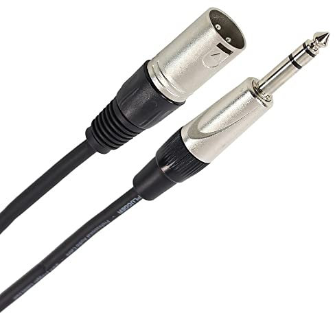 Plugger Câble XLR mâle 3b/mâle stéréo 10 m Noir