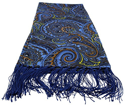 Michelsons of London Narrow Bright Paisley Silk Scarf