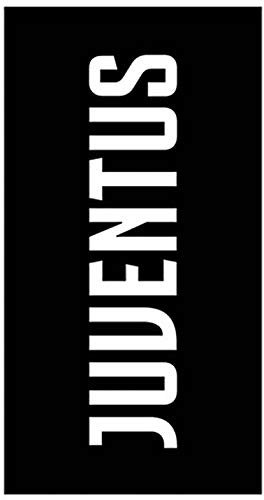 Telo Mare Piscina Ufficiale FC Juventus 100% Cotone Originale Nuovo Modello (Juventus Bianco Nero, 90 x 170 cm)