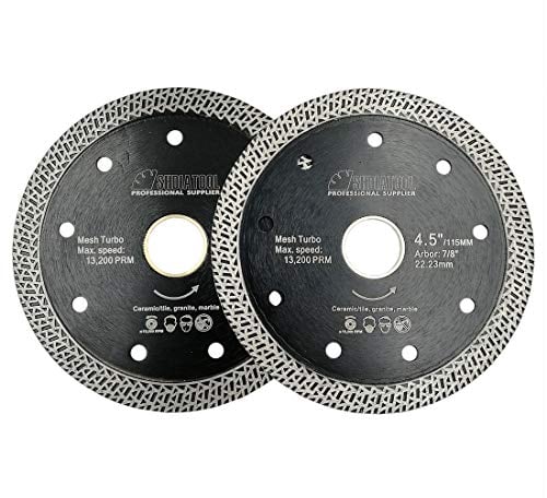 SHDIATOOL Disco Diamantato 115mm con Mesh Turbo per Porcellana Piastrella Ceramica Granito Marmo