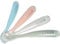 Béaba - Lot de 4 Cuillères en Silicone Bébé / Enfant 1er Âge - Dès 4 mois, Souple - Bout arrondi - Manche long et Ergonomique, Eucalyptus