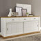 Lomadox Sideboard in Pinie Weiß mit Absetzungen in Wotan Eiche - B/H/T: 215/95/50 cm
