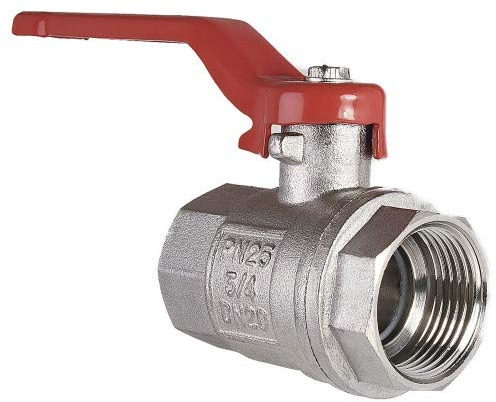 Muffenkugelhahn PN 25 DN 20-3/4 IG-IG langer Hebel ohne Entleerung eignet sich perfekt zur Installation in den Bereichen Trinkwasser, Heizung und Industrie