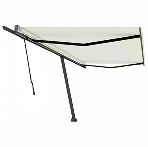 vidaXL Tenda da Sole Manuale Autoportante 500x300 cm Crema