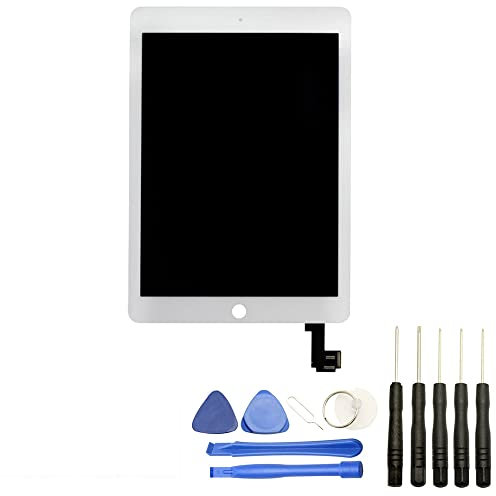 Visiodirect Ecran Complet: Vitre+LCD Compatible avec iPad Air 2 Blanc + Kit Outils