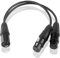 BRIEFCEC Câble Répartiteur XLR Mâle à Double Femelle, Adaptateur Audio 3 PIN Y, Cuivre OFC (1 Mâle à 2 Femelle, 30CM, Noir)