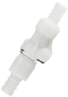 BBTUS 1/4“3/8”5/16”Kunststoffschlauch Barb Inline Schnellverbinder，Schnelles freisetzen Verbinder trennung ，mit Absperrventil seinsatz Schnellverbindungsbeschläge (1 Stecker + 1 Buchse)(3/8)