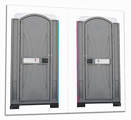 Wallario Herdabdeckplatte/Spritzschutz aus Glas, 2-teilig, 60x52cm mit 13mm hohen Füßen, für Ceran- und Induktionsherde, Tragbares Klo - Toilette in schickem grau