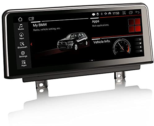 Erisin 10,25 Pulgadas Android 14 Radio Coche para BMW Serie 3/4 F30 F31 F34 F32 F33 F36 M3 M4 NBT Sistema GPS Navegación Bluetooth iDrive CarPlay Android Auto Dab+ USB WiFi 4G DSP 8-núcleo 4GB+64GB
