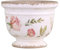 Chic Antique Kanne Krug Vase Blumentopf Übertopf Étel mit Blumenmuster antique Creme versch. größen Design (Übertopf 65067019 H14,5xØ14,5cm)