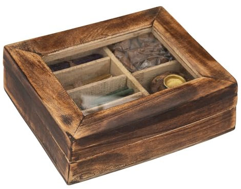 ATMOSPHERA CREATEUR D'INTERIEUR Caja de incienso Taly cuadrada en color marrón