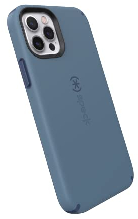 Speck Produkte Candyshell Pro Hülle passend für iPhone 12 und 12 Pro, 6,1 Zoll Modell, kompatibel mit MagSafe, Mystery Blue/Faded Denim