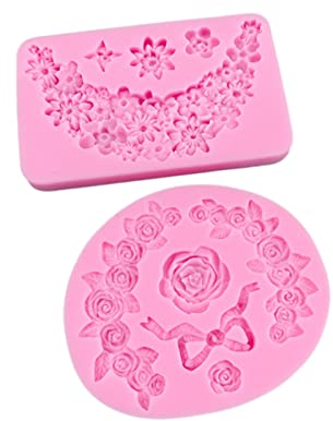 Fondant Formen Cupcake Rand Dekoration Rosenkranz Getrocknet Schädling Gebacken Kleine Blumenbüschel Schokolade Hausgemachter Zucker Flipping Silikonform