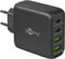 goobay 64817 USB-C PD 4-Fach Multiport Schnellladegerät (68W) / 2X USB-A 2X USB-C Eingang/Power Delivery/Netzteil für Ladekabel vom iPhone und Anderen Handys/Handy Ladegerät/schwarz