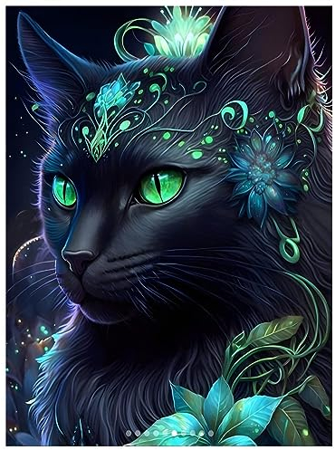 Tomoyuki 5D Diamond Painting Set, Diamant Painting Bilder Kit für Kinder Erwachsene, DIY Crystal Strass Stickerei Painting Diamant Malerei Kit, Home Büro Wall Dekoration - Katzen/30x40cm