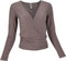 GURU SHOP Wickelshirt, Pullover, Wickeljacke, Yogashirt - Taupe, Braun, Size:XL (42), Pullover & Longsleeves Alternative Bekleidung