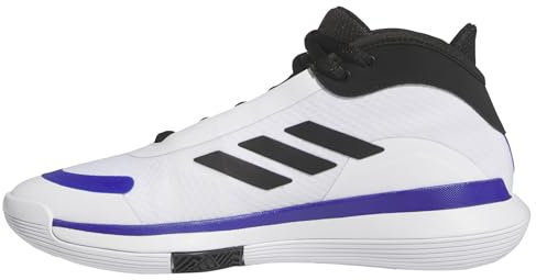 adidas Unisex Bounce Legends Low Trainers Basketball-Schuhe, Cloud White/core Black/Lucid Blue, 45 1/3 EU