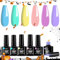 LKEE Nail Gel Polish- Pastel Nail Polishes Set 6 (macaron coloration)