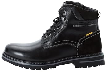 camel active Herren Boston Leder Boot Schwarz, menswear-46