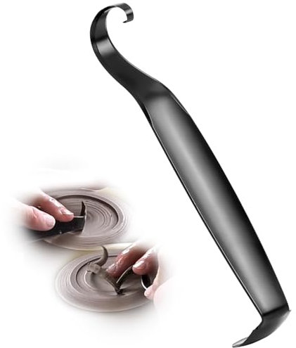 Versatile Pottery Trimming Tools, Sharpened Pottery Tool for Potter, Quality Double Ended Clay Trimming Tool Ceramics 1 Piece Black