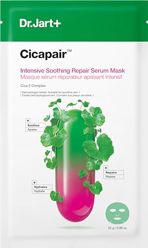 Dr.Jart+ Cicapair Sensitive Skin Serum Gesichtsmaske gegen Rötungen mit Centella Asiatica | Tuchmaske | Koreanische Hautpflege, 25g