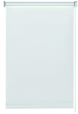 GARDINIA Seitenzug-Rollo für Fenster, Lichtundurchlässig, Blendschutz, Montage mit Bohren, Verdunkelung, Weiß, 90 x 180 cm (BxH)