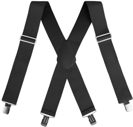 Bestlivings Hosenträger für Herren - X-Design - Extra Breit 5cm - Elastische verstellbare Hosenriemen mit 4 sehr starken Metall Clips - Vintage – Oldschool