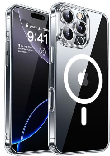 CANSHN für iPhone 16 Pro Hülle mit Kameraschutz für Magsafe (TOP Militärschutz & Magnetkraft) Extrem Haltbarkeit Hülle iPhone 16 Pro Case Stoßfest, Transparent